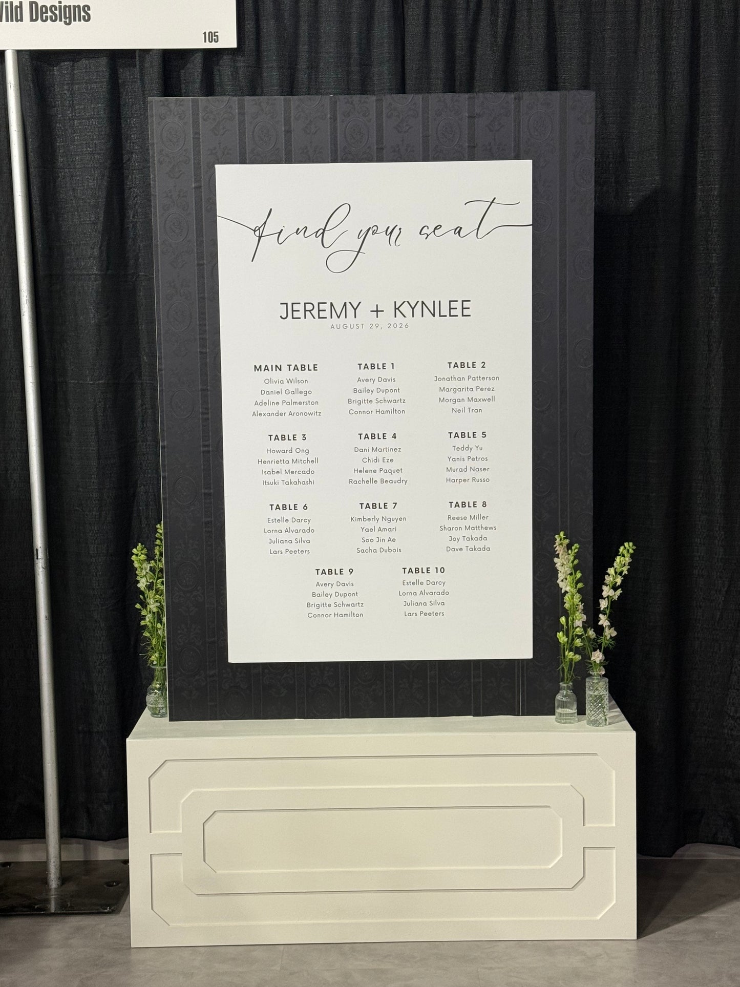 Rental - Seating Chart/Welcome Wall