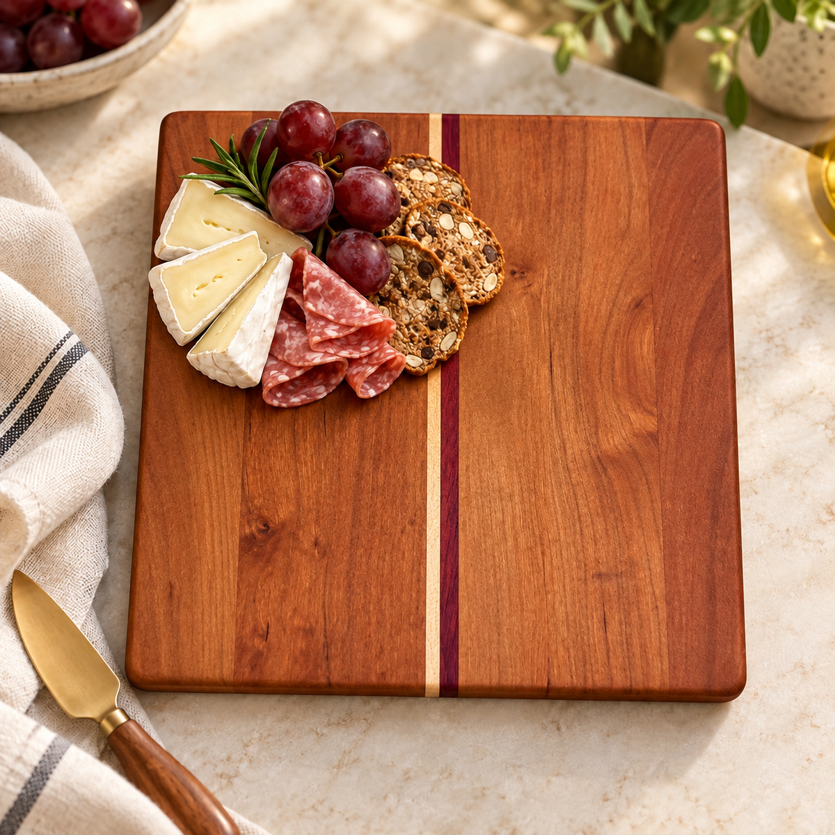 8x8 Striped Charcuterie Board