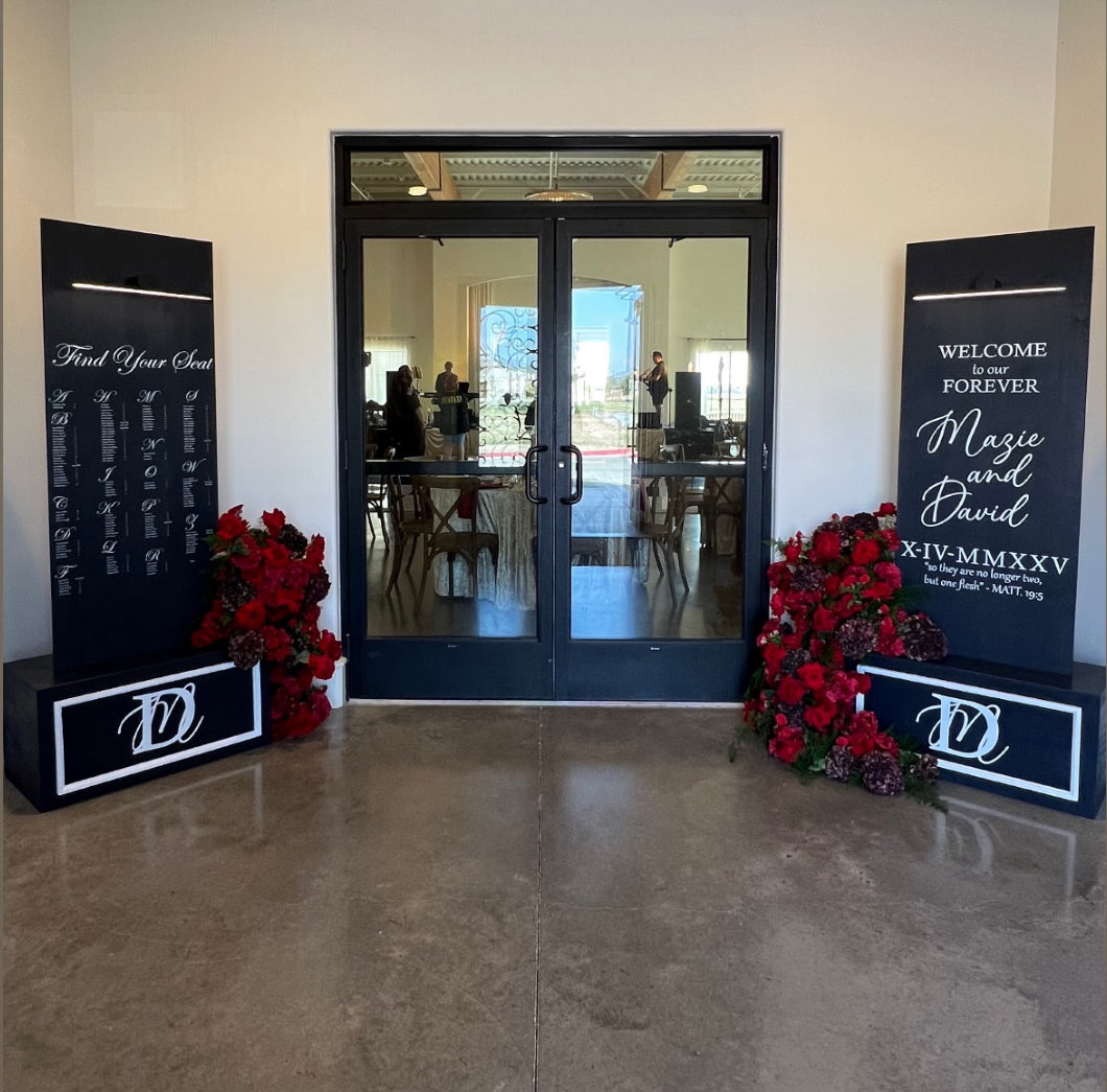The Black-Tie Welcome Wall - Rental