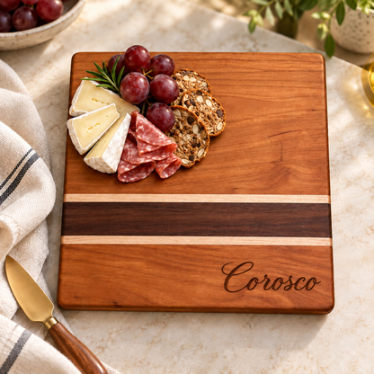 8x8 Striped Charcuterie Board