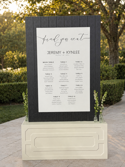 Rental - Seating Chart/Welcome Wall