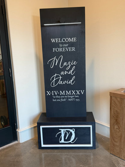 The Black-Tie Welcome Wall - Rental